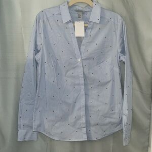 Ladies Pinstripe Button Down